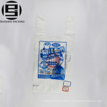 T-shirt imprimé en plastique sacs à provisions